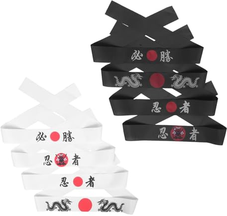 8 Stück Kinder Ninja Stirnbänder für Spiel und Geburtstag