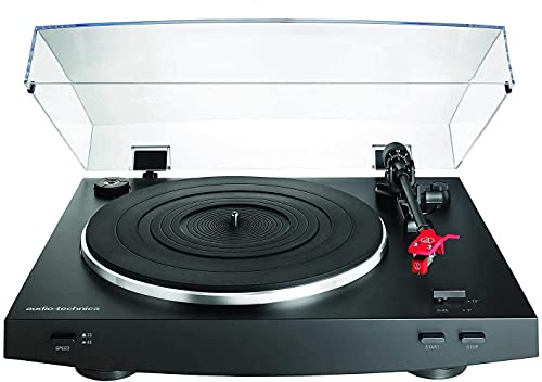 Audio-Technica AT-LP3BK Giradiscos de Alta Fidelidad Automático de Tracción por Correa, Negro
