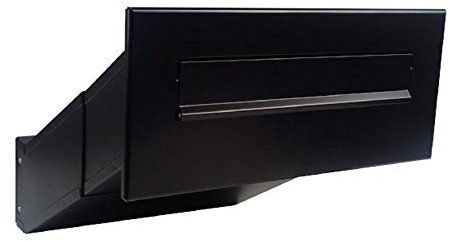 D-041 Cassetta postale passante a muro color nero (RAL 9005) (profondità: 23-38 cm) - LETTERBOX24.de