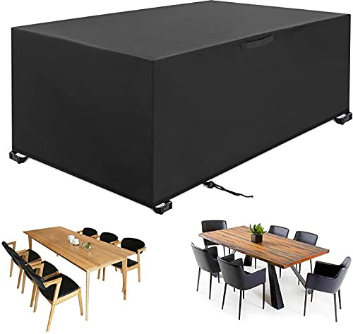 YISSVIC Housse Salon de Jardin Exterieur 420D Oxford Housse Table de Jardin Bache Salon de Jardin Imperméable Résistant à la Vent Pluie UV Déchirure (213 x 132 x 74cm)