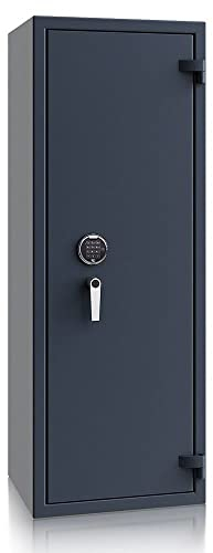 SafeHero Waffenschrank Klasse 1 EN 1143-1 Secureo Eagle 16 XL | Waffenschrank 1 für 16 Langwaffen | Langwaffenschrank mit Elektronikschloss | Konformer Waffenschrank Langwaffen, Kurzwaffen + Munition