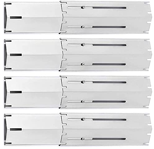 WELL GRILL Universal Flammenverteiler für Gasgrill, 29,8 cm bis 53,3 cm Brennerabdeckung de Edelstahl Flavorizer Bars Grillersatzteile für die meisten Gasgrills, Landmann, Outback, Taino (4 Pack)