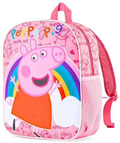 Peppa Pig School Bag Kids Rucksack Preschool Primary Nursery Bag for Girls Travel Holiday Gifts for Girls