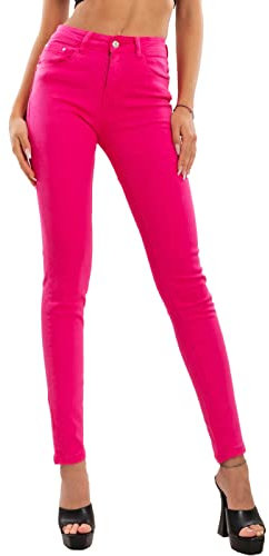Toocool Vaqueros Mujer Pantalones Skinny Slim Elásticos Ajustados VI-8006, fucsia, XL
