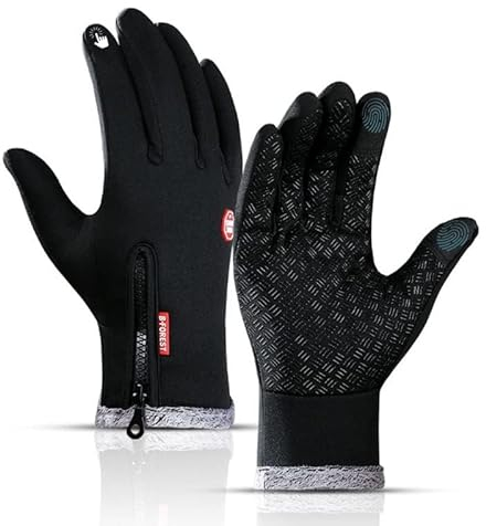 Toupeone Winter Handschuhe Damen, Unisex Touchscreen Warm Handschuhe, Wasserdicht, Winddicht & rutschfest-S
