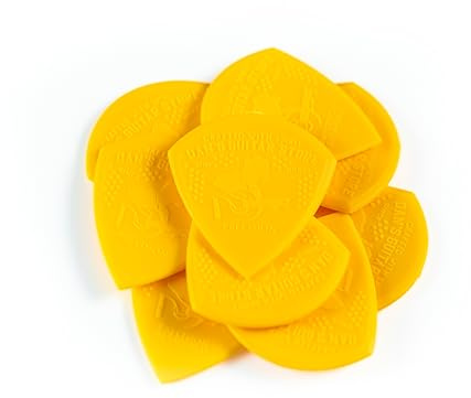 Dan's Guitar Store - Púa de precisión de 0,80 mm – Paquete de 10 púas Grippy Precision de mediana a ligera de alta visibilidad para profesionales