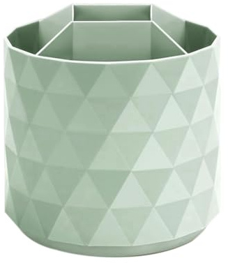 GIWFBQTR Organisateur de Bureau Rotatif à 360° pour 5 Compartiments - Organisateur de Pinceaux de Maquillage pour le Bureau, L'École et le Matériel de Bureau - Vert