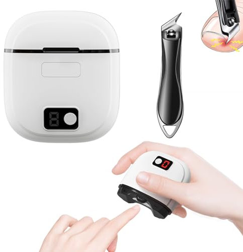 Tagliaunghie Elettrico, Set di Tagliaunghie Elettrico 2025, include Taglia Unghie Automatico 2 in 1, Taglia Unghie Inclinato per Unghie Spesse, Ideale per Tutte le Esigenze di Cura Delle Unghie