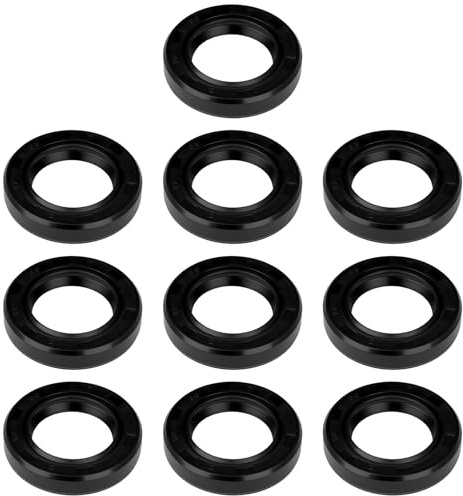 EMSea 10 guarnizioni in gomma nitrilica a doppio labbro R23 22 x 35 x 7 mm per albero da 22 mm con molla giarrettiera