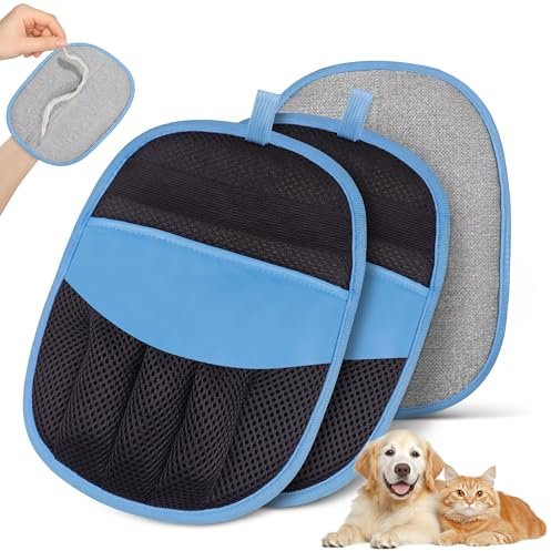 YOSEPATI Guante Magic Brush para Eliminar Pelos Mascotas, 2 Piezas Guante