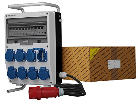 Doktorvolt Distributore di Corrente per Cantieri TD-S/FI 8x230V con Cavo 5x4mm² e Struttura SKHU