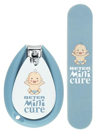Beter - Baby Minicure Manicure and Pedicure Set, Nail Clippers and File for Newborns and Toddlers, Baby Hygiene Kit, Gift for Newborns, Newborn Baby Care Set, in Blue