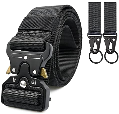 Taktischer Gürtel, 1.5In ArmyGreen Herren-Schwergürtel, Nylon-Militärgürtel mit Hochleistungs-Metallschnalle mit Schnellverschluss, für Outdoor-Aktivitäten, militärische Enthusiasten Riggers Belts