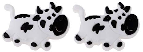 Lot de 2 amortisseurs de vibrations pour raquette de tennis Motif vache blanche légère et durable