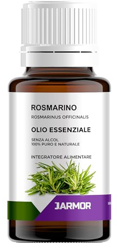 Olio di Rosmarino per Capelli - Olio Essenziale Puro 100% Naturale 10 ml - Stimola la Ricrescita dei Capelli e Combatte la Caduta - Antiforfora e Antiprurito - Integratore alimentare (ROSMARINO)