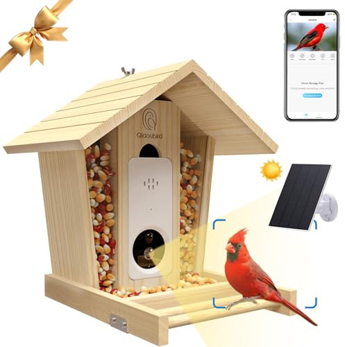 Smart Hummingbird Feeder with Camera | 2K AI Solar-Powered Wireless WiFi Birdhouse | Squirrel-Proof Outdoor Bird Feeder | Ideal for Birdwatchers