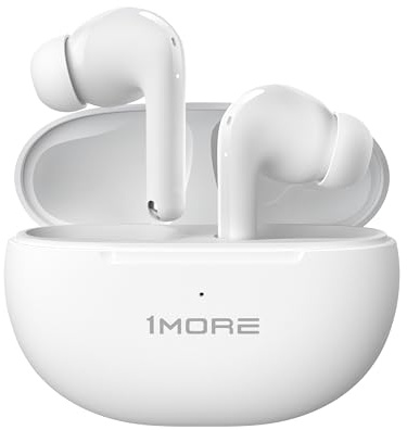 1MORE TWS Q20, Wireless Earbuds with Bluetooth 5.3, Lightweight Wireless Headphones, Headphones with ANC, 4 Microphones and AI ENC for Clear Calls, Low Latency Gaming Mode, 30H, White