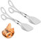 Xiciki Lot de 2 Pinces de Service en Acier Inoxydable, Pince à Buffet, Pince à Salade avec Poignées en Ciseaux, Pinces à Gâteau Pince à Pain Pince à Ciseaux Pinces de Cuisine