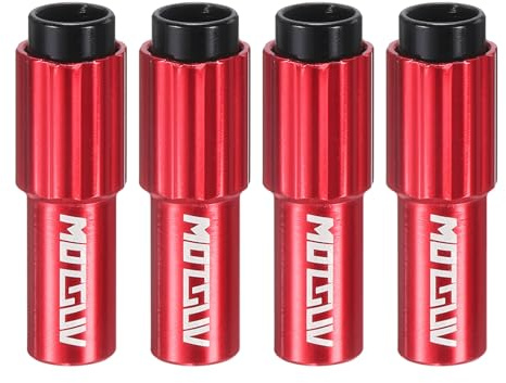 QUARKZMAN 4 Pz Regolatore Cavo Inline Per Bicicletta In Lega Di Alluminio Connettore Cavo Freno E Cambio Regolatore Di Tensione Cavo Inline Con Viti Per Mountain Bike E Bici Da Strada Rosso