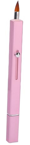 Saluaqui Infällbar Läppborste, Makeupborste med Dubbla Huvuden för Läppstift Lip Gloss Liquid Lipstick, med Lock för Exakt Foder och Färgfyllning