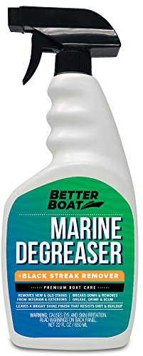 Better Boat Marine Degreaser and Black Streak Remover, Heavy Duty Fiberglass and Engine Cleaner, Commercial Grade for Boats, Cars, RVs, Auto Parts, Super Grease Cleaner
