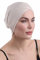 Deresina Headwear W Front Chemo Kopfbedeckung für Damen, Bambus Turban Mützen für Krebspatienten, Kappe fur Chemotherapie (Taupe)