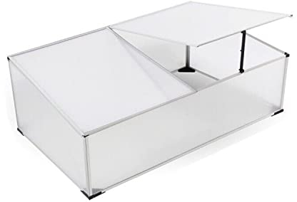 Mojawo Unsere Top Modelle! Alu Frühbeet mit und ohne Doppeldach Gewächshaus Frühbeetkasten Tomatenhaus Treibhaus Verschiedene Größen, Frühbeete:120x80x30/40cm