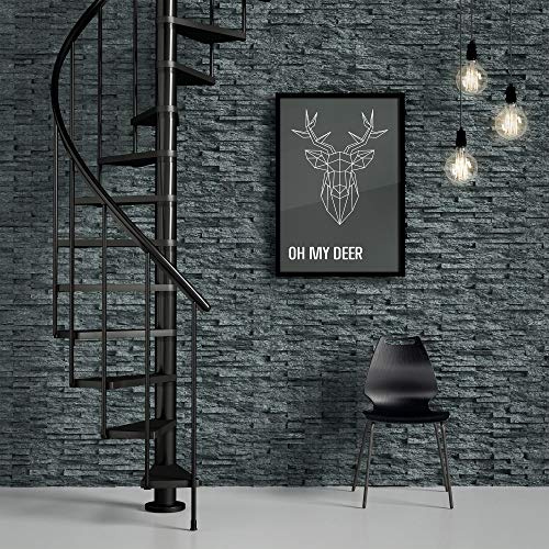 DOLLE Calgary Spindeltreppe mit Geländer, Ø 120 cm, Höhe 244,8–280,8 cm