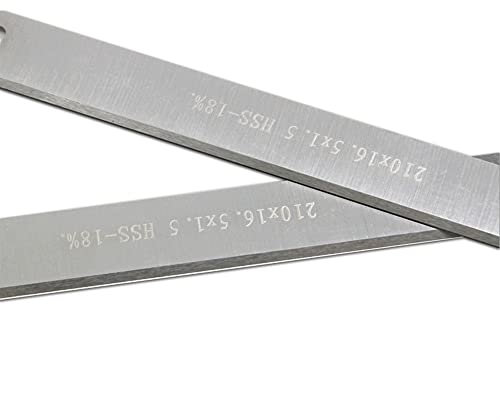 2pcs 210x16.5x1.5mm HSS CHOADS para EINHELL TH-SP 204, TC-SP 204 Peeler 210mm Cuchillo de Cepillado Piezas de Herramientas de Madera