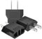 3 Stück Reiseadapter, EU to US Adapter, USA Adapterstecker USA auf EU US zum 2 Pin Deutschland/Europa Stecker Amerika/Kanada/Mexiko Konverter für Geräte mit USA-Netzteil