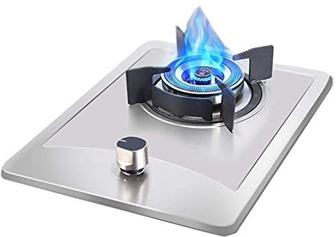 Estufa de Gas Nueva, Placa de Gas de Acero Inoxidable, Placa de cocción portátil, Cocina Individual de sobremesa/empotrada, con retardador de Llama, fácil de Limpiar, Compatible con Todos lo