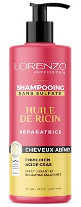 Schampo utan sulfat med ricinolja (skadat hår) 500 ml Lorenzo Professional