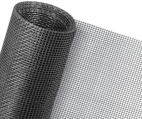 Flintronic Flugskärmar för fönster, 120 x 250 cm insektsnät, justerbart gör-det-själv-fibergalss nät flugskärmsfönster, fönsterdörrar och uteplatsskärmar, håll flugor, myggor och insekter ute, svart