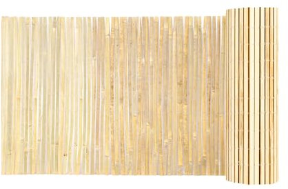 VEVOR Valla de Láminas de Bambú Natural 6 x 0,9 m Pantalla de Privacidad Rollo Protector Decorativo de Bambú para Ocultación en Jardín, Patio Trasero, Balcón, Terraza, Junto a Piscina, Madera Natural