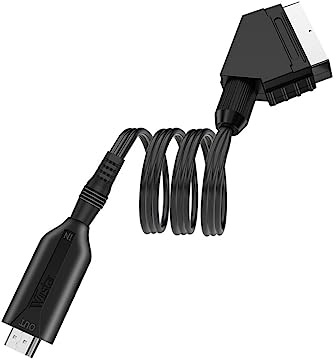 jojofuny Scart to Video Adapter Cable Scart to Converter Video Audio Upscale Converter for Smart Tv