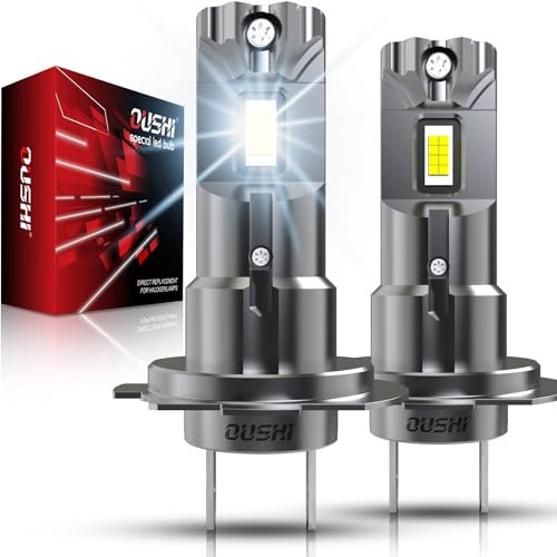 Lampadine LED H7 500% Luminosità 80W 20000LM, 6000K Bianco 1:1 Mini Dimensioni Plug and Play Lampadina H7 LED, 2 Lampade H7