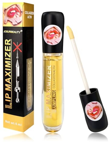 JOSURBEAUTY two faced lip injection extreme lip plumper gloss - hydrating lip oil & lip mask for plump, smooth lips, Hydrating & Reduce Fine Lines 5ML