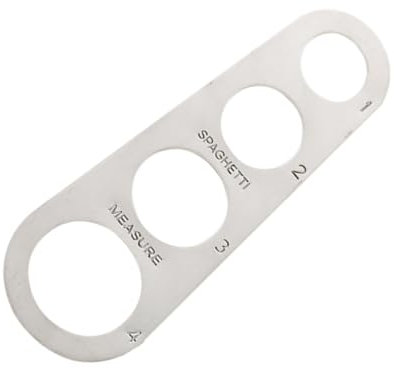 Genérico Regla para medir fideos dispositivo manija al aire plato accesorios de cocina acero inoxidable herramienta de medición de espagueti herramienta para medir espaguetis Silver