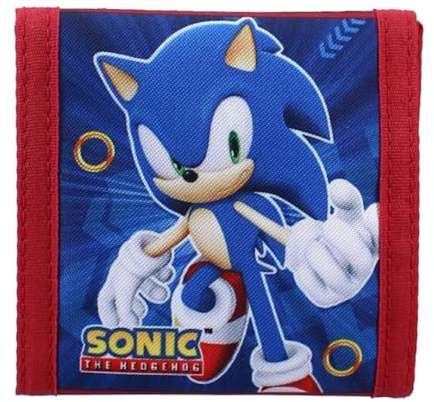mybagstory - Portefeuille/Porte Monnaie Sonic pour Enfant - Fille - garçon | Pour Enfant, Ecole, Maternelle, Garderie, Vacances, 10 cm (Sonic et Bleu).