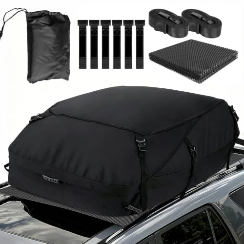 Car Roof Bag, Waterproof Car Roof Boxes for All Vehicles, 20 Cubic Feet