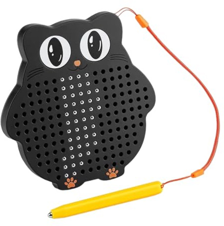 VJUYSW Ardoise Magique Enfant en Forme de Hibou Tablette Dessin Enfant avec Billes Magnétiques et Stylet, Tableau Magnétique Éducatif et Portable