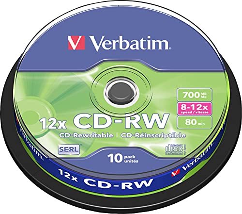 CDRW 80MIN 700MB 8-10X SUPLSCRATCH RESISTANT 10PK SPINDEL