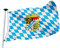 FLAGLY Premium Flagge Bayern-Raute mit Wappen 100x150cm -115g/m² Stoffgewicht - gedruckt, robustes und witterungsbeständiges Glanzpolyester mit Ösen (100 x 150 cm, Bayern-Raute mW)