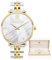L'AMORE MILANO Damenuhr Rosenbox - Hochwertige Armbanduhr Edelstahl mit luxuriösem Design, wasserdicht 5 ATM - Elegantes Geschenk für Frauen, Freundin, Mutter - 36mm Damen Uhr Bicolor Gold Silber
