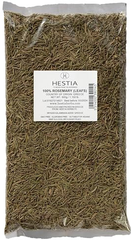 Hestia Herbs Romarin séché grec 500 g, sans allergènes - Végétalien - Sans OGM