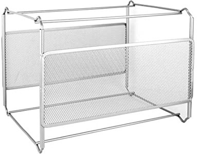 Abonda Carpetas Archivos Escritorio | Papelera Plegable Metal A4 para Carpetas - Soporte para Carpetas Archivos Suministros organización Oficina para Documentos