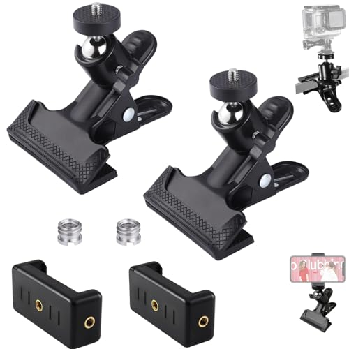 landscape lights2K Klemme mit Kugelkopf Stativklemme für Smartphones und Kameras mit 3/8 Gewinde und 200g Tragfähigkeit