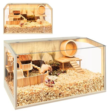 Prolee Hamster Cage Chewproof, Large Hamster Cage,Guinea Pig Cages Openable Top with Acrylic Sheets Solid Built, Hamster Habitat 24