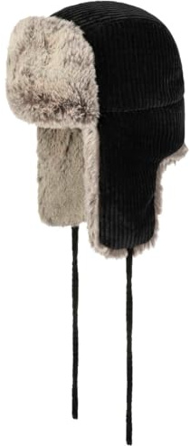 Stetson Seldovia Pilotmössa Damer/Herrar - ushanka med foder höst-vinter Höst Vinter - M (56-57 cm) svart