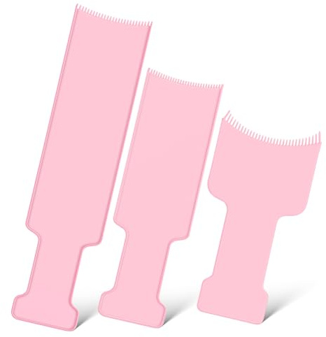GANAZONO 3 pièces Kit Balayage avec Planches et Peignes Incurvés pour Mèches Précises Variées pour Différents Types de Cheveux Outil Pratique pour Teinture Uniforme